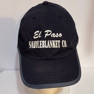 El Paso Saddleblanket Co. Black baseball Hat Cap OSFA strap back horses